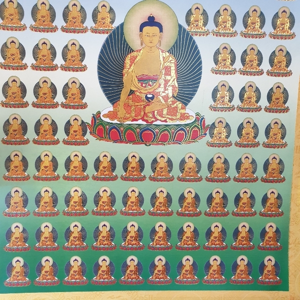 Tranh Thangka 108 Vị Phật_120x80cm